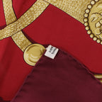 Hermès Carré 90 "Gaucho par Hermes Paris" Silk handkerchief in Burgundy