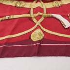 Hermès Carré 90 "Gaucho par Hermes Paris" Silk handkerchief in Burgundy