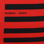 Hermès Carré 90 "H AU GALOP" Silk handkerchief in Red x Black