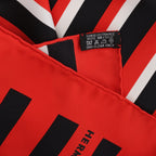 Hermès Carré 90 "H AU GALOP" Silk handkerchief in Red x Black