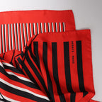 Hermès Carré 90 "H AU GALOP" Silk handkerchief in Red x Black