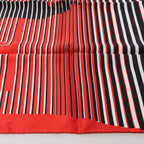 Hermès Carré 90 "H AU GALOP" Silk handkerchief in Red x Black