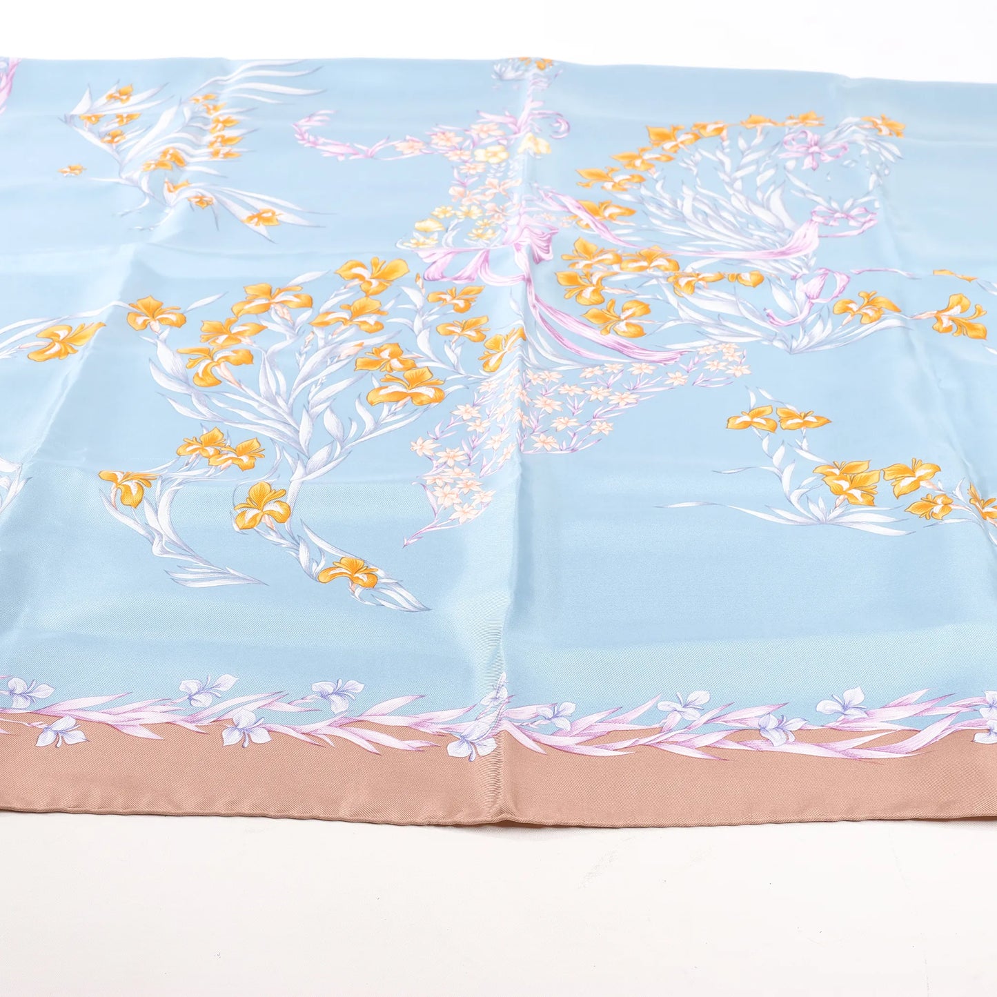 Hermès Carré 90 "H.d'Origny" Silk handkerchief in Blue