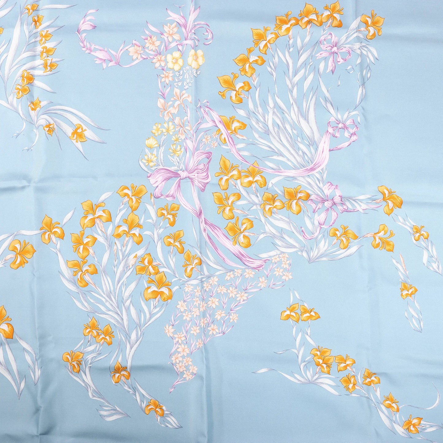 Hermès Carré 90 "H.d'Origny" Silk handkerchief in Blue