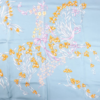 Hermès Carré 90 "H.d'Origny" Silk handkerchief in Blue