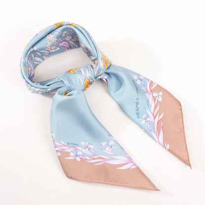 Hermès Carré 90 "H.d'Origny" Silk handkerchief in Blue