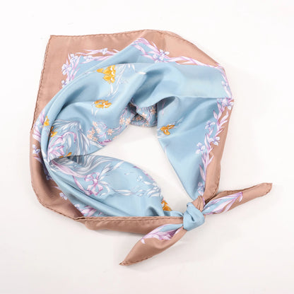 Hermès Carré 90 "H.d'Origny" Silk handkerchief in Blue