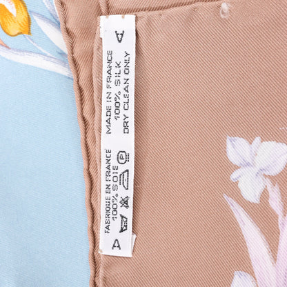 Hermès Carré 90 "H.d'Origny" Silk handkerchief in Blue