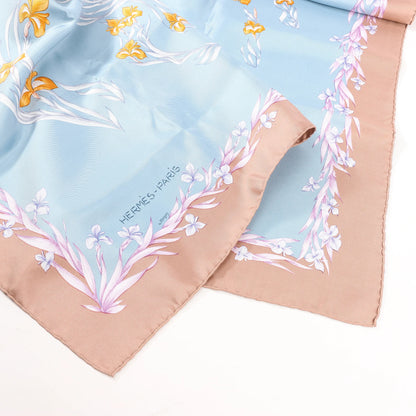 Hermès Carré 90 "H.d'Origny" Silk handkerchief in Blue