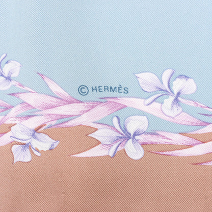 Hermès Carré 90 "H.d'Origny" Silk handkerchief in Blue