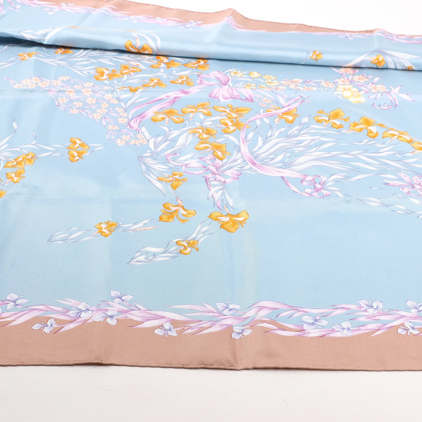 Hermès Carré 90 "H.d'Origny" Silk handkerchief in Blue