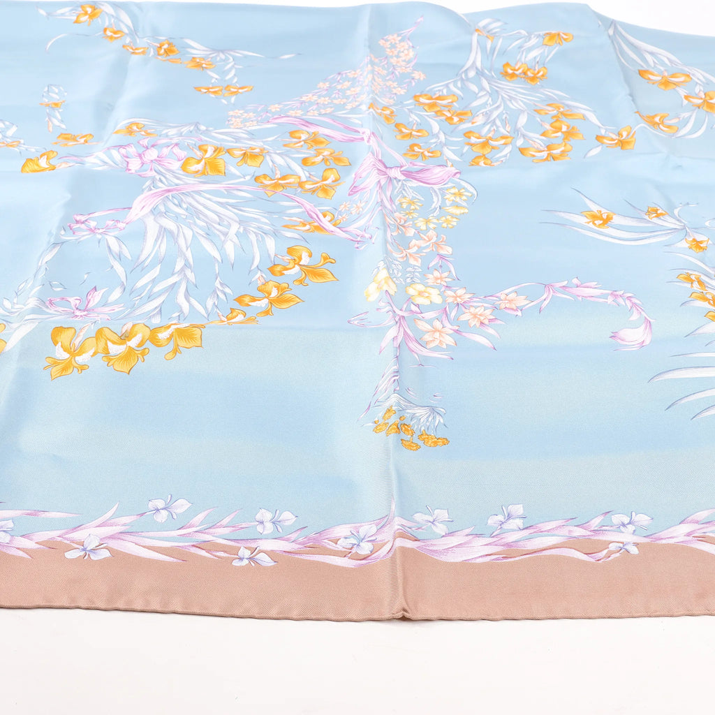 Hermès Carré 90 "H.d'Origny" Silk handkerchief in Blue