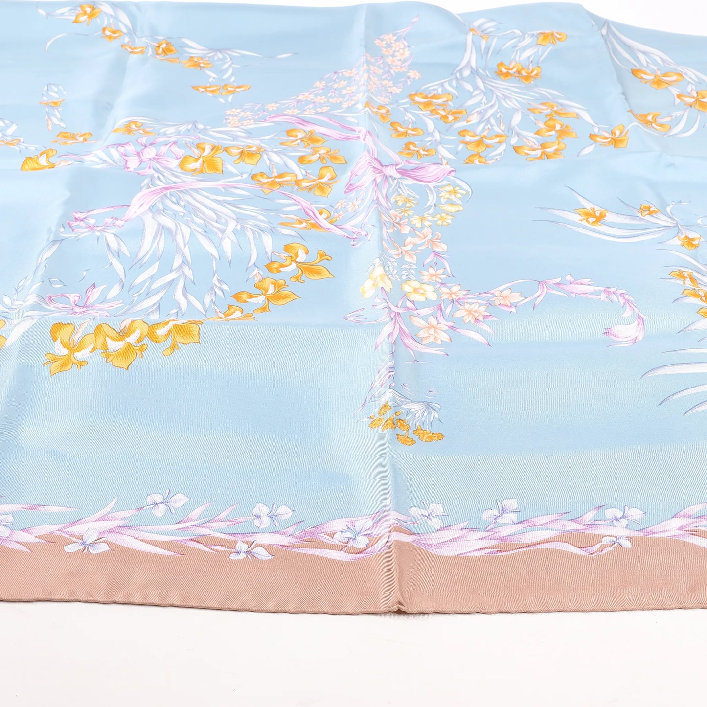 Hermès Carré 90 "H.d'Origny" Silk handkerchief in Blue