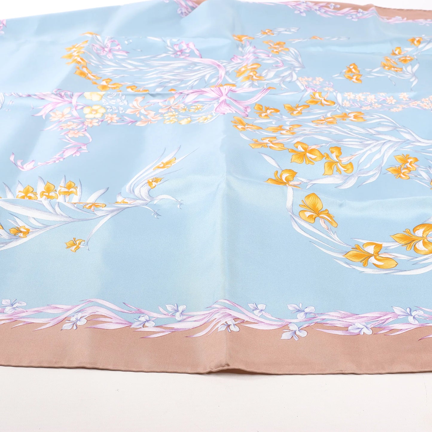 Hermès Carré 90 "H.d'Origny" Silk handkerchief in Blue