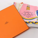 Hermès Carré 90 "HARNAIS DE COEUR" Silk handkerchief in Pink