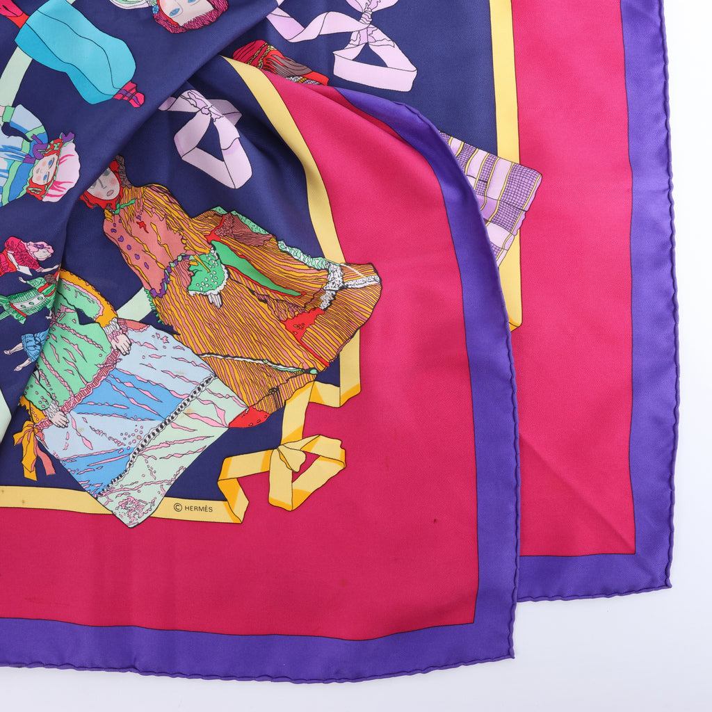 Pañuelo Hermès Carré 90 "SPRINGS" 100% seda