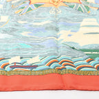 Hermès Carré 90 "HENRY F SMITH SAILOR" Silk handkerchief in Orange x Blue