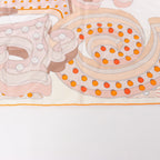 Hermès Carré 90 "HERMES ELECTRIQUE" Silk handkerchief in Beige
