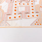 Hermès Carré 90 "HERMES ELECTRIQUE" Silk handkerchief in Beige