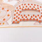 Hermès Carré 90 "HERMES ELECTRIQUE" Silk handkerchief in Beige