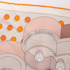 Hermès Carré 90 "HERMES ELECTRIQUE" Silk handkerchief in Beige