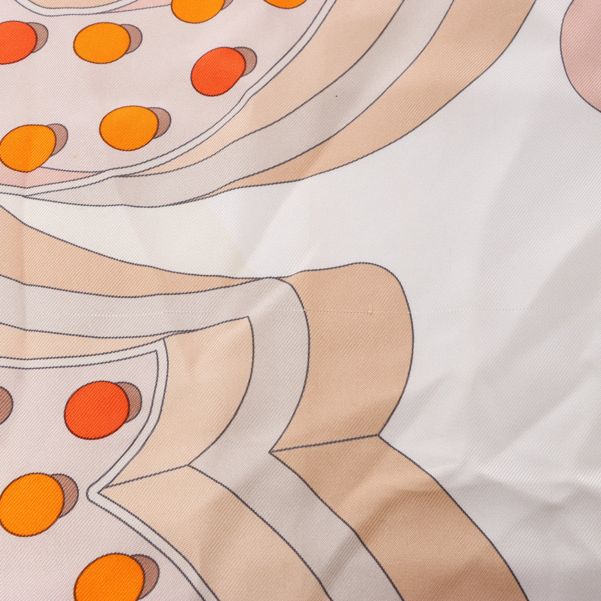 Hermès Carré 90 "HERMES ELECTRIQUE" Silk handkerchief in Beige