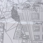 Hermès Carré 90 "HERMES FRAGSHIP" Silk handkerchief in White
