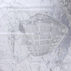 Hermès Carré 90 "HERMES FRAGSHIP" Silk handkerchief in White