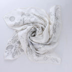 Hermès Carré 90 "HERMES FRAGSHIP" Silk handkerchief in White