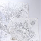 Hermès Carré 90 "HERMES FRAGSHIP" Silk handkerchief in White