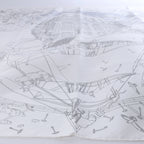 Hermès Carré 90 "HERMES FRAGSHIP" Silk handkerchief in White