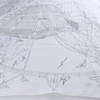 Hermès Carré 90 "HERMES FRAGSHIP" Silk handkerchief in White
