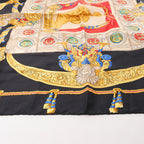 Hermès Carré 90 "HOMMAGE A CHARLES GARNIER" Silk handkerchief in Black