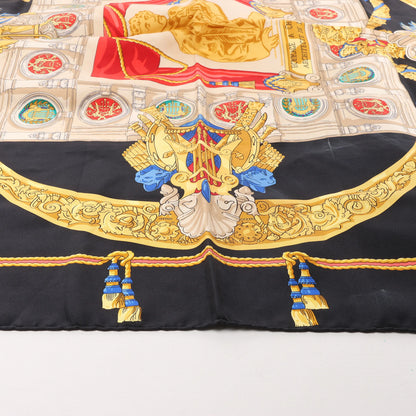 Hermès Carré 90 "HOMMAGE A CHARLES GARNIER" Silk handkerchief in Black