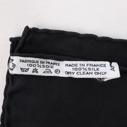 Hermès Carré 90 "HOMMAGE A CHARLES GARNIER" Silk handkerchief in Black