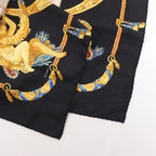 Hermès Carré 90 "HOMMAGE A CHARLES GARNIER" Silk handkerchief in Black