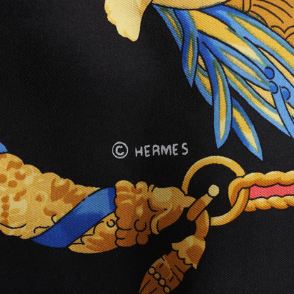 Hermès Carré 90 "HOMMAGE A CHARLES GARNIER" Silk handkerchief in Black