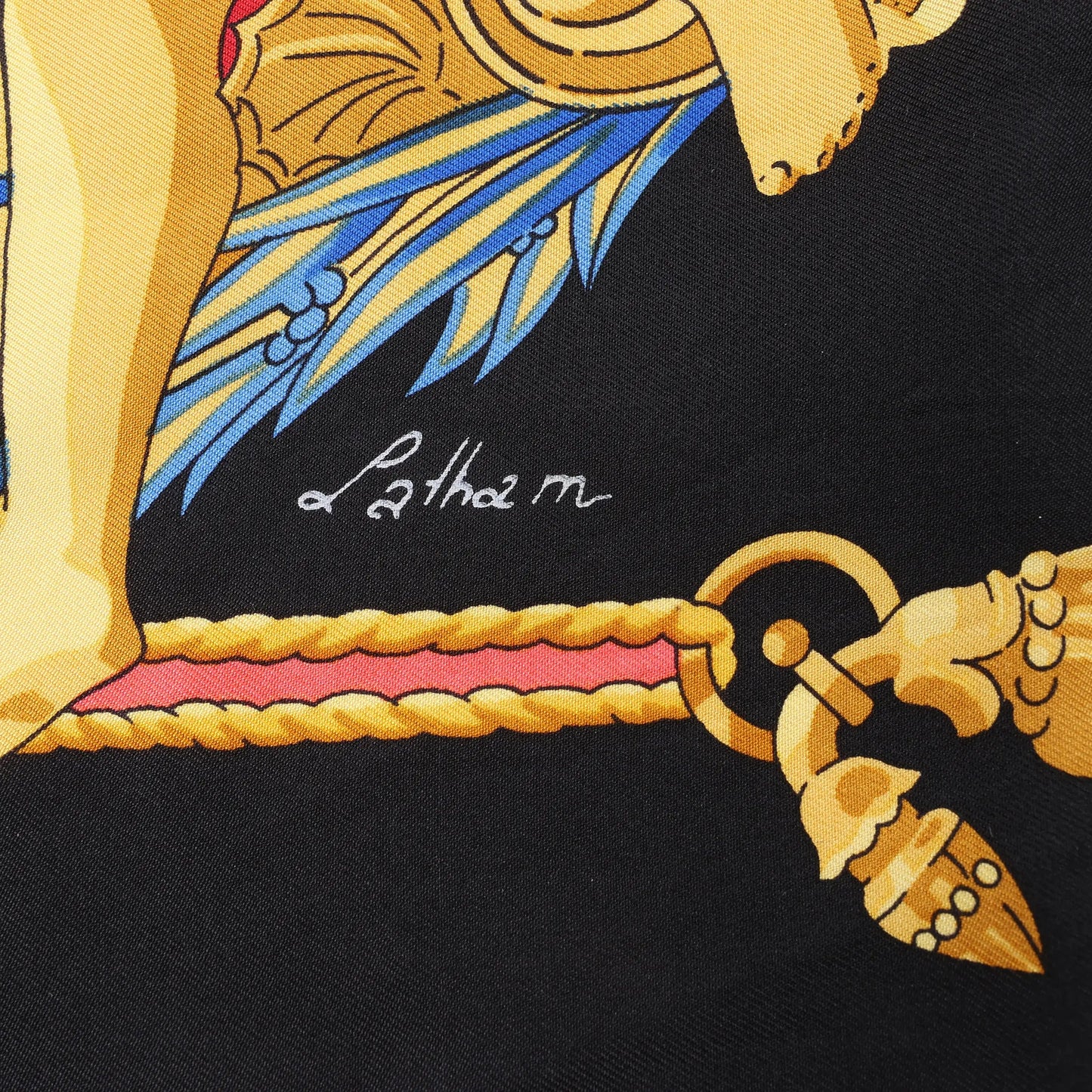 Hermès Carré 90 "HOMMAGE A CHARLES GARNIER" Silk handkerchief in Black