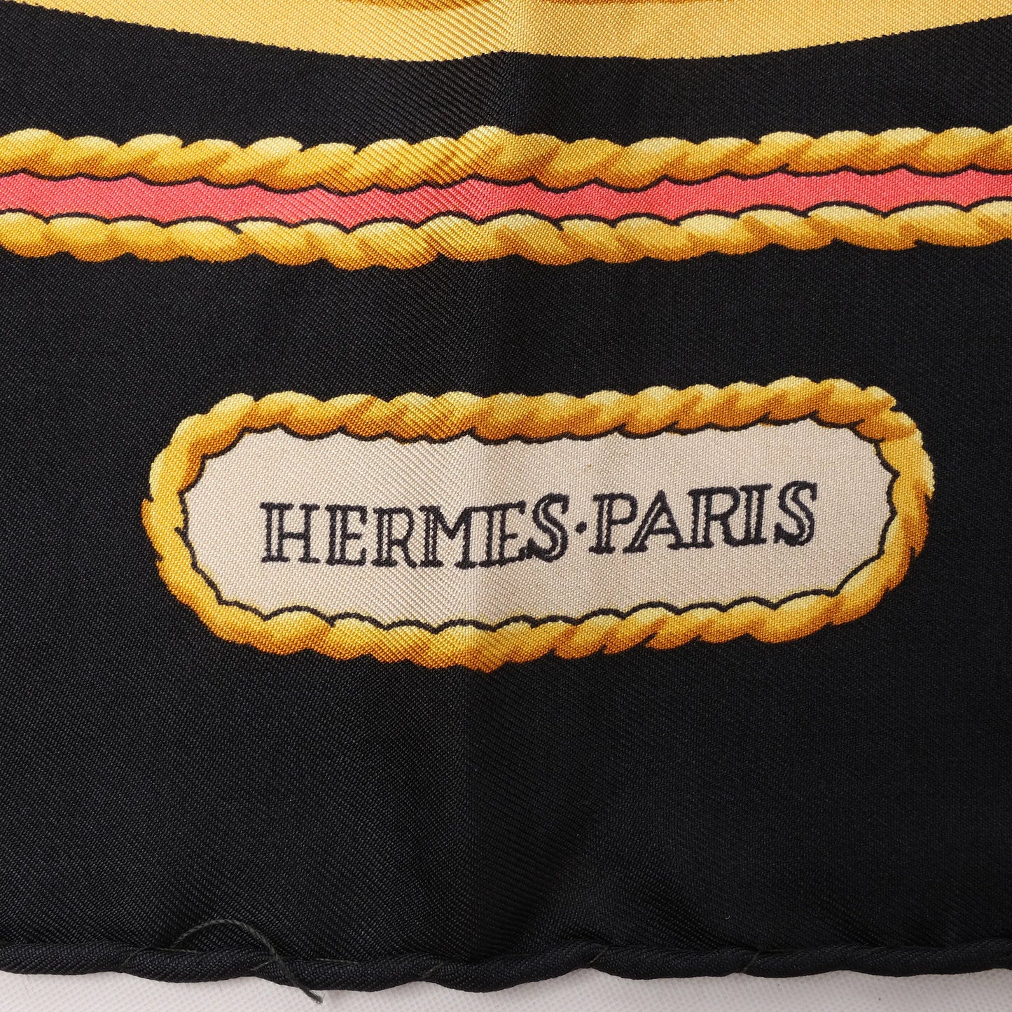 Hermès Carré 90 "HOMMAGE A CHARLES GARNIER" Silk handkerchief in Black