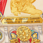 Hermès Carré 90 "HOMMAGE A CHARLES GARNIER" Silk handkerchief in Black