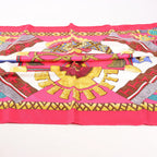 Hermès Carré 90 "HUACA PIRU" Silk handkerchief in Pink