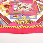 Hermès Carré 90 "HUACA PIRU" Silk handkerchief in Pink