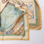 Hermès Carré 90 "Hommage à l'amitié Franco-Hellenique" Silk handkerchief in Beige