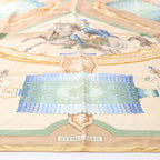 Hermès Carré 90 "Hommage à l'amitié Franco-Hellenique" Silk handkerchief in Beige