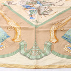 Hermès Carré 90 "Hommage à l'amitié Franco-Hellenique" Silk handkerchief in Beige