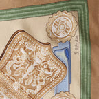Hermès Carré 90 "Hommage à l'amitié Franco-Hellenique" Silk handkerchief in Beige
