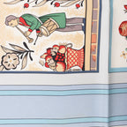 Hermès Carré 90 "IMAGERIE" Silk handkerchief in Blue