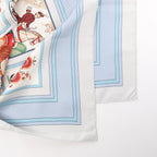 Hermès Carré 90 "IMAGERIE" Silk handkerchief in Blue