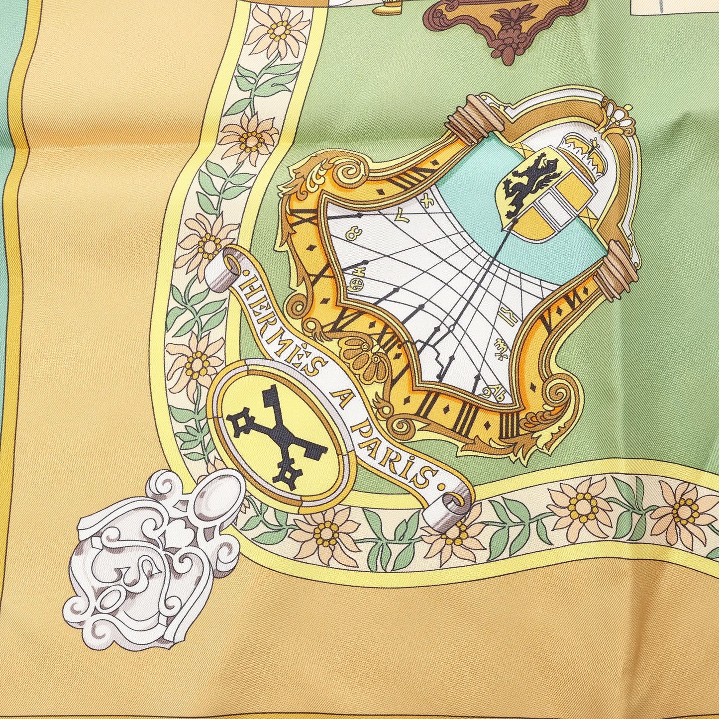 Hermès Carré 90 "IN SALZBURG" Silk handkerchief in Green