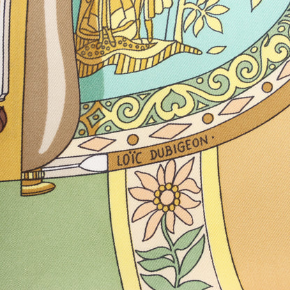 Hermès Carré 90 "IN SALZBURG" Silk handkerchief in Green